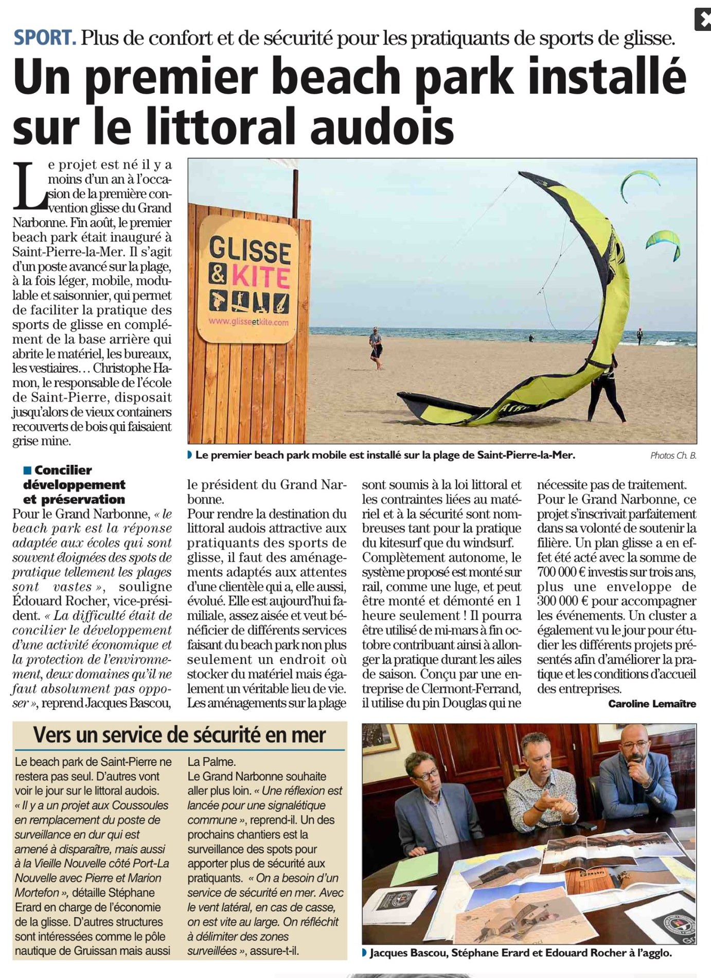 Beach Park — article de presse