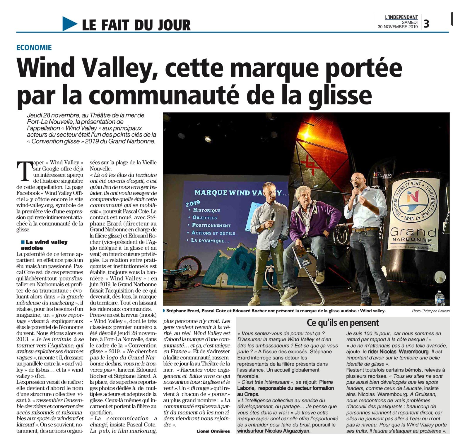 Wind Valley — article de presse